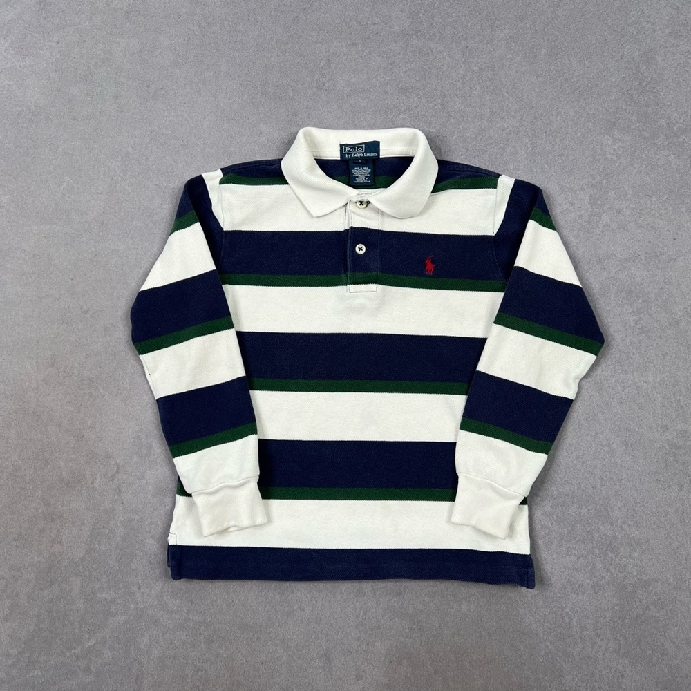 Striped Polo Shirt with Logo